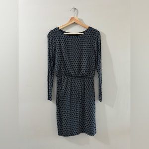 Ann Taylor LOFT stretch dress black and white pattern